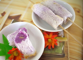 Image Vietnamese Rice Skin Purple Yam Roll 善缘-山药卷(20pcs) 600 grams